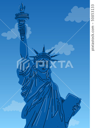 Close up of the statue of liberty, New York City. 50853133