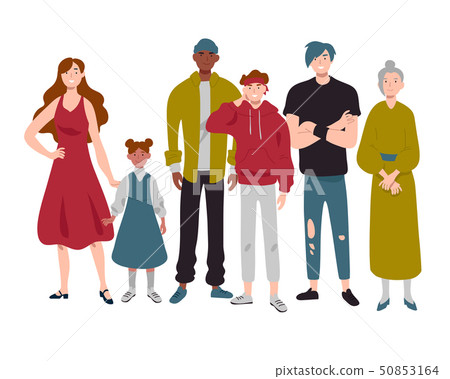 Group of people of different ages childhood, youth, middle and old Group of people of different ages childhood, youth, middle and old 50853164