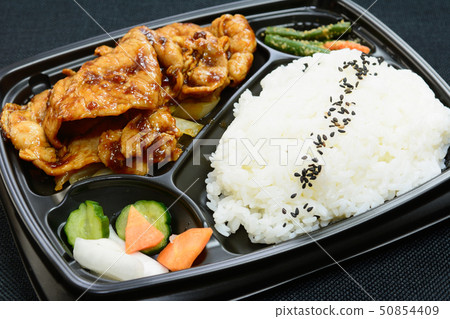 可口豬肉腰部用薑烤午餐 50854409