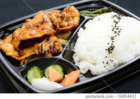 可口豬肉腰部用薑烤午餐 50854411