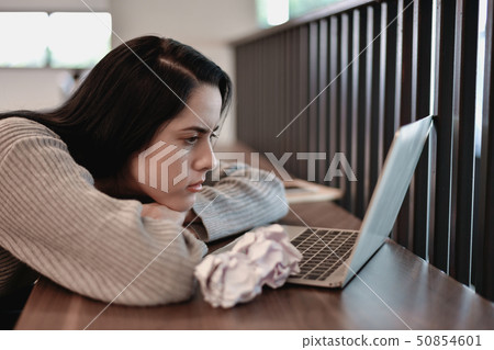 Business Concept. Young businesswomen are stressed 50854601