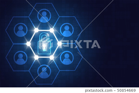 Online data protection shield and abstract 50854669