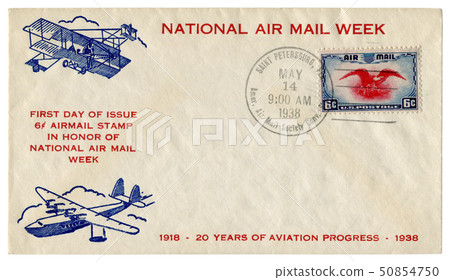 US historical envelope National Air mail week 1938 50854750