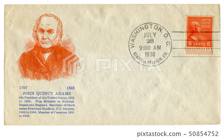 US historical envelope President John Quincy Adams US historical envelope President John Quincy Adams 50854752