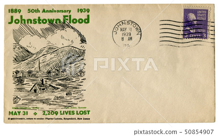 US historical envelope Johnstown Flood 1889-1939 US historical envelope Johnstown Flood 1889-1939 50854907