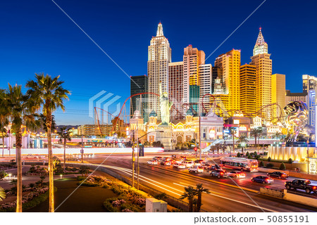 Las Vegas strip sunset Las Vegas strip sunset 50855191