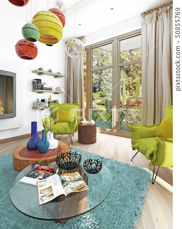Contemporary living room with a sitting area with Contemporary living room with a sitting area with 50855769
