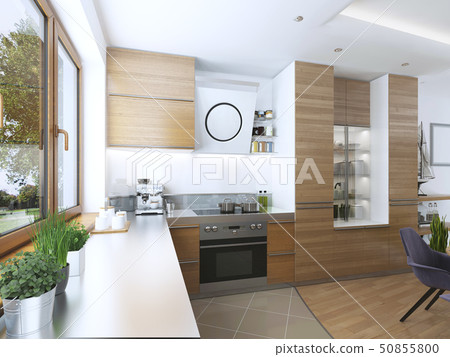 Modern kitchen in the dining room Contemporary Modern kitchen in the dining room Contemporary 50855800