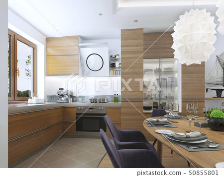 Modern kitchen in the dining room Contemporary Modern kitchen in the dining room Contemporary 50855801