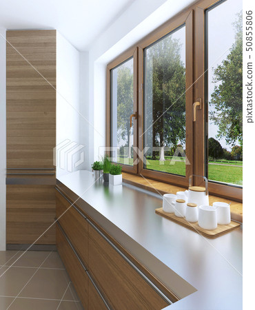 The design idea of the built-in refrigerator in 50855806