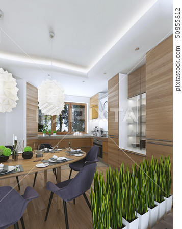 dining kitchen design in a modern style with a 50855812