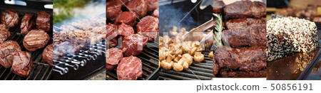 grilled meat collage 50856191