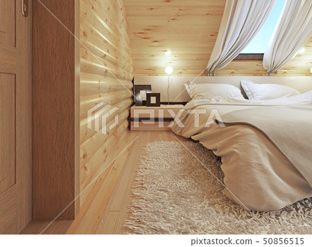 Bedside tables with lamps and a floor lamp in the 50856515