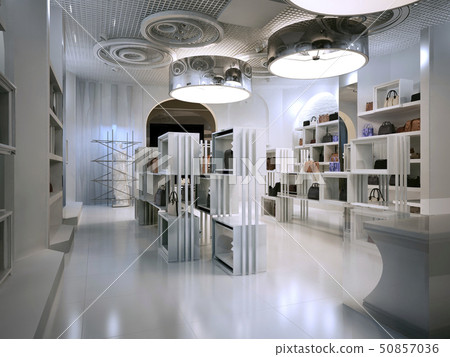 Luxury store interior design art deco style with