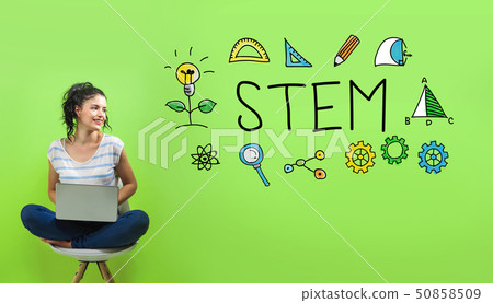 STEM with young woman 50858509