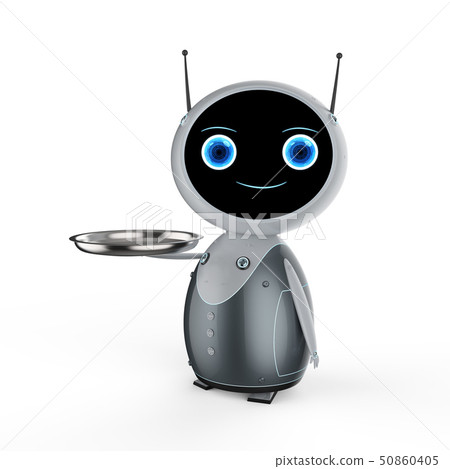 Robot with serving tray 50860405
