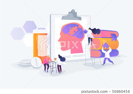 Alzheimer disease concept vector illustration Alzheimer disease concept vector illustration 50860458