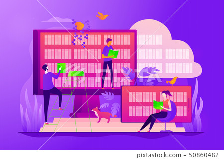 E-library concept vector illustration. E-library concept vector illustration. 50860482