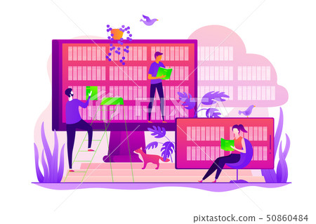 E-library concept vector illustration. E-library concept vector illustration. 50860484
