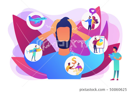 Anxiety concept vector illustration 50860625