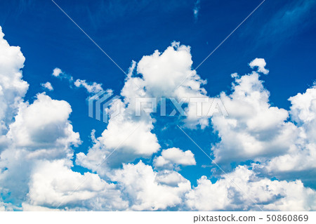 Blue sky and clouds Fluffy clouds 50860869