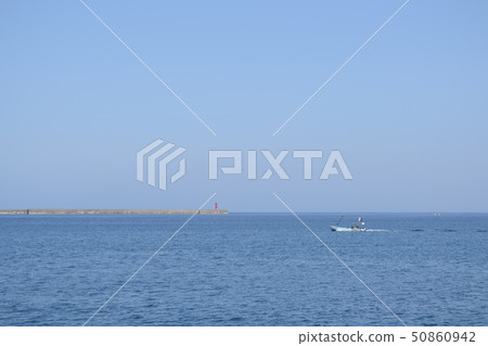 Fishing boat seen from Wajima City Marine Town 50860942