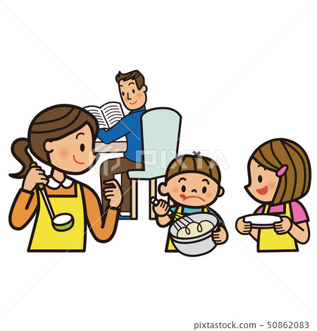 Family preparing food 50862083