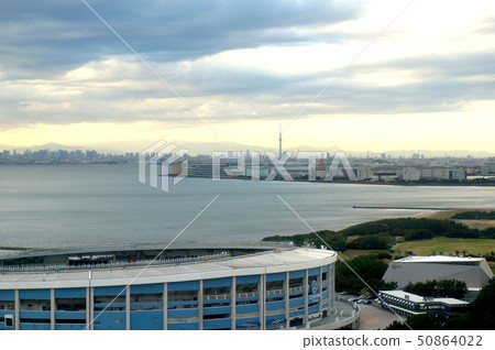 Makuhari Chiba Marine Stadium at dawn 50864022