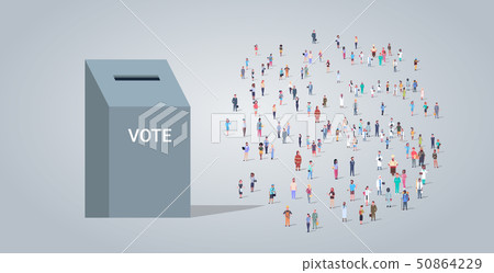 people group near ballot box election day vote concept different occupation employees mix race people group near ballot box election day vote concept different occupation employees mix race 50864229