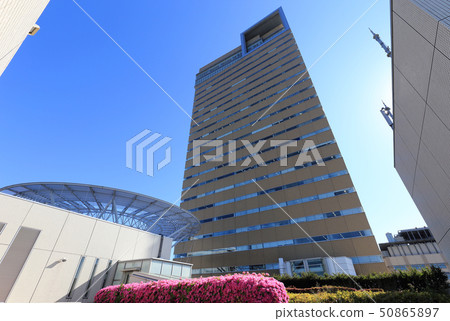 Tower building seen from hall of Sunport Takamatsu, Takamatsu symbol tower 50865897