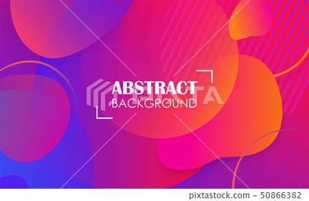 Colorful geometric fluid shapes banner abstract 50866382