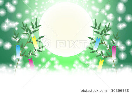 日式插畫素材，七夕節，玫瑰裝飾，初夏，orihime，hiko明星，銀河，星塵，閃光，七月，免費，傳統活動 50866588