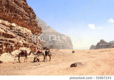 Car safari in Wadi Rum desert, Jordan Car safari in Wadi Rum desert, Jordan 50867254