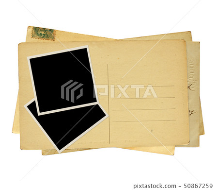 Old post cards and old photo. Isolated on white Old post cards and old photo. Isolated on white 50867259