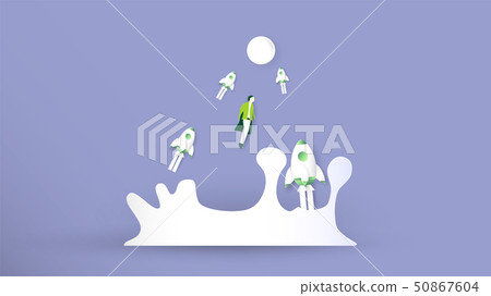 Vector illustration with start up concept. 50867604
