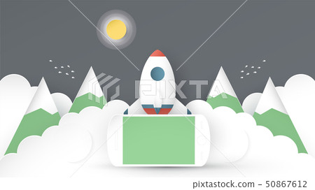 Vector illustration with start up concept. Vector illustration with start up concept. 50867612