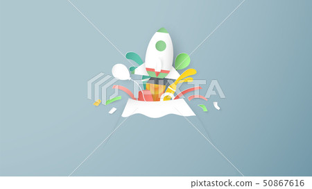 Vector illustration with start up concept. 50867616