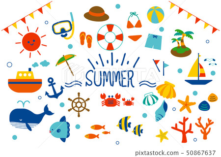 Summer sea material set 50867637