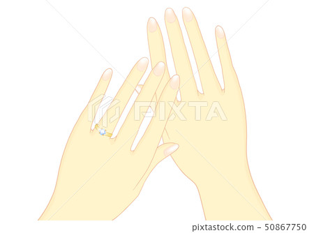 Diamond ring on ring finger Female gold 50867750