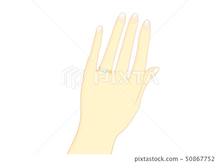 Diamond ring on ring finger Female gold 50867752