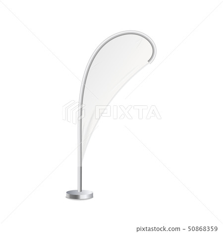 Blank advertising feather flag stand banner... - Stock Illustration ...