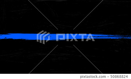 Thin blue line flag with grunge paint trace - a Thin blue line flag with grunge paint trace - a 50868824