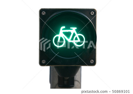 traffic light for bicycles isolated 50869101