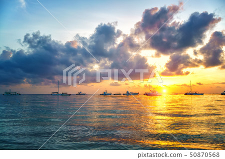 Sunrise over ocean in Dominican Republic 50870568