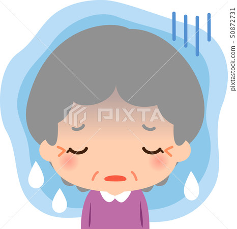 有憂鬱神色的資深婦女 50872731