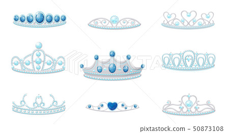 Set crowns image. Vector illustration on white background. Set crowns image. Vector illustration on white background. 50873108