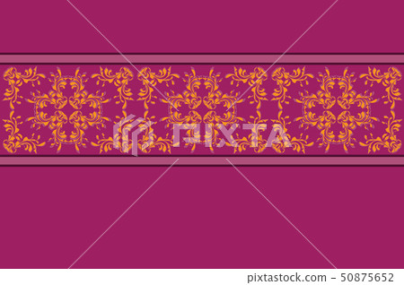 Purple pattern with yellow flower lace Purple pattern with yellow flower lace 50875652