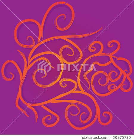 Grunge yellow flourish ornament Grunge yellow flourish ornament 50875720