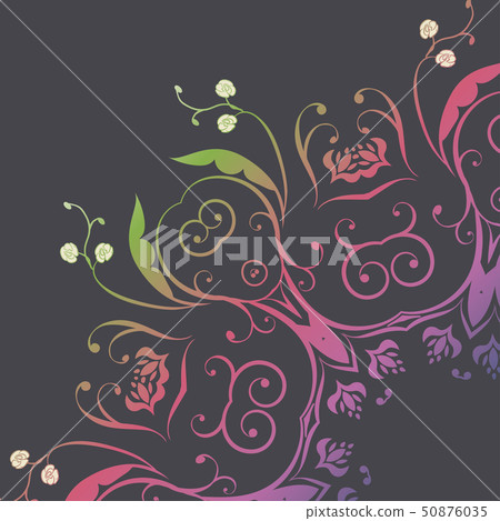 Colorful Floral Ornament Colorful Floral Ornament 50876035