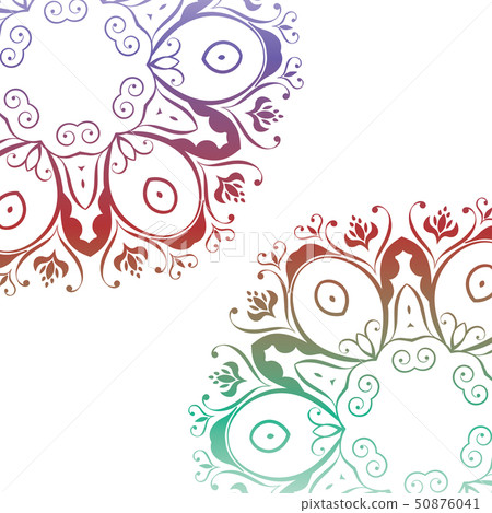 Colorful Floral Ornament Colorful Floral Ornament 50876041